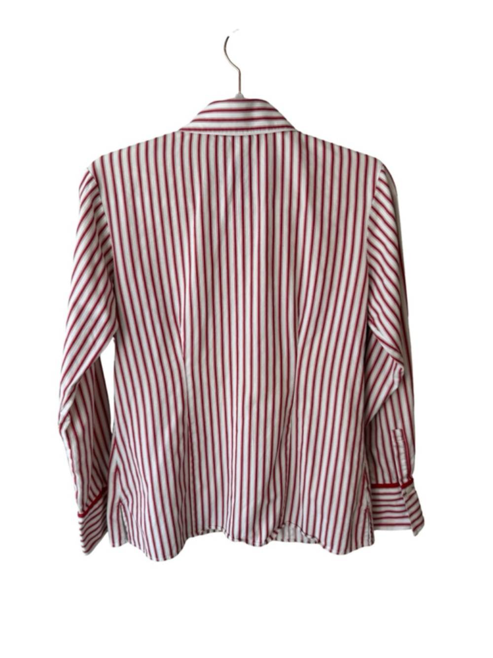 Pendleton Red and White Striped Button-Down Shirt Size 4 Preppy Coastal Grandma - Picture 3 of 14
